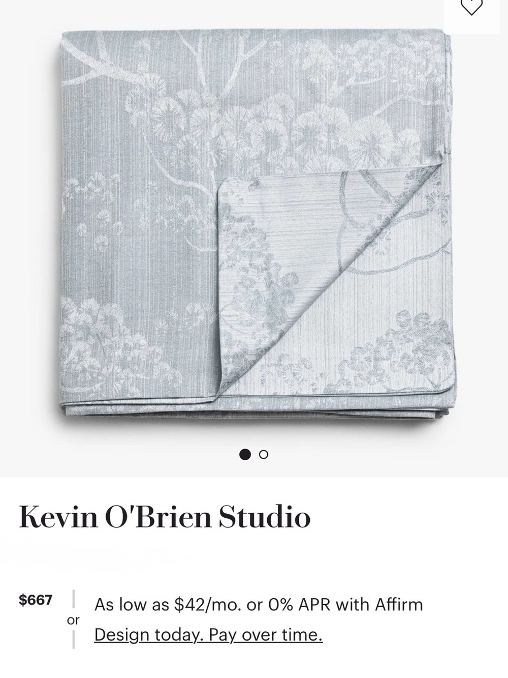 Kevin O'Brien Studio Light Blue Floral Duvet Cover